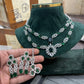 Tattvas silver-plated AD jewellery set TAT-ADS-0020