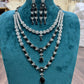 Tattvas silver-plated AD jewellery set TAT-ADS-0017