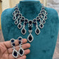 Tattvas silver-plated AD jewellery set TAT-ADS-0010