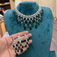 Tattvas silver-plated AD jewellery set TAT-ADS-0006