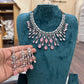 Tattvas silver-plated AD jewellery set TAT-ADS-0007