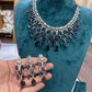 Tattvas silver-plated AD jewellery set TAT-ADS-0008