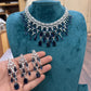 Tattvas silver-plated AD jewellery set TAT-ADS-0009