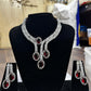 Tattvas silver-plated AD jewellery set TAT-ADS-0002